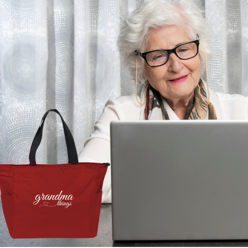 Grandma Things  Essential Zip Tote.